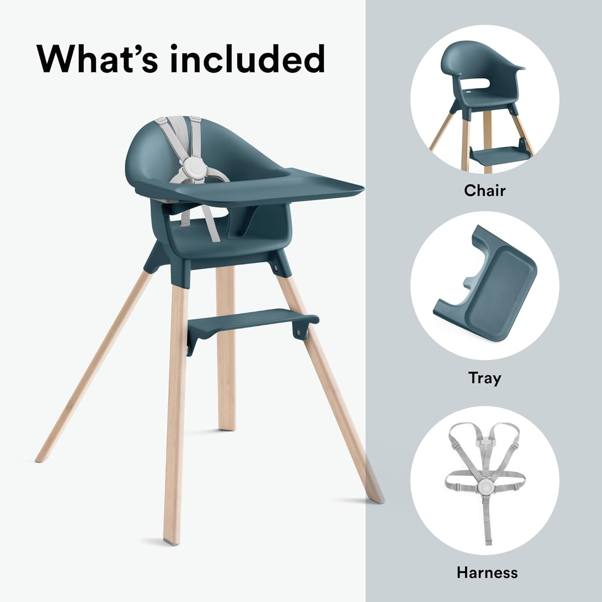 Stokke - Clikk™Highchair (Bamboo chair legs)