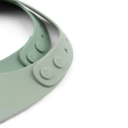 Done by Deer - Silicone bib 2-pack Croco Green
