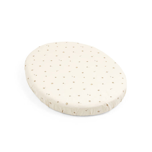 Stokke® Sleepi™ V3 Mini Fitted Sheet Flower Ecru【Pre Order Now! Delivery after mid Jul】
