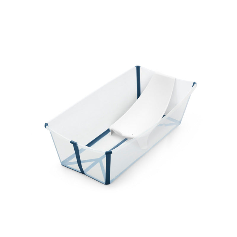 Stokke - Flexi Bath® Bundle Tub with Newborn Support XL (Transparent Blue, Gift Box)