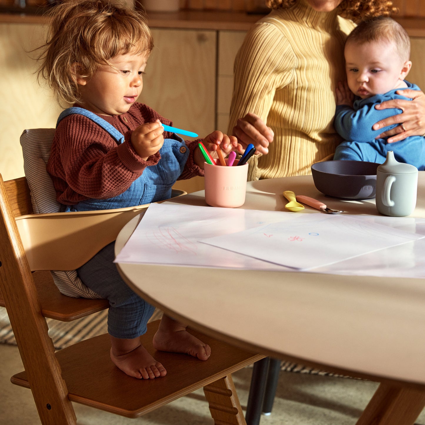 Stokke®Tripp Trapp®oak bundle & Flexi Bath®Gift Box new born bundle