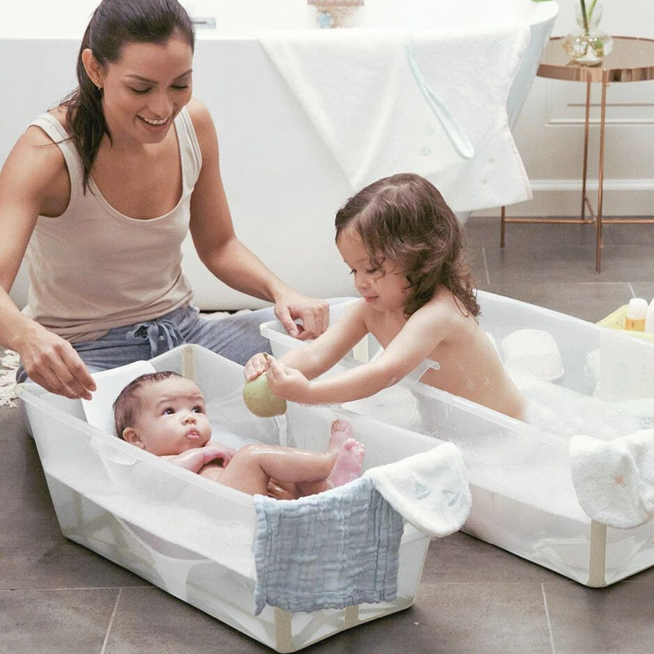 Stokke - Flexi Bath® Bundle Tub with Newborn Support XL (Ocean Blue, Gift Box)