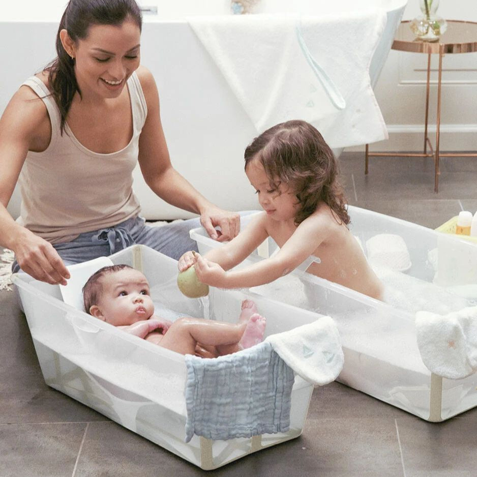 Stokke - Flexi Bath® Bundle Tub with Newborn Support XL (Sand Beige, Gift Box)