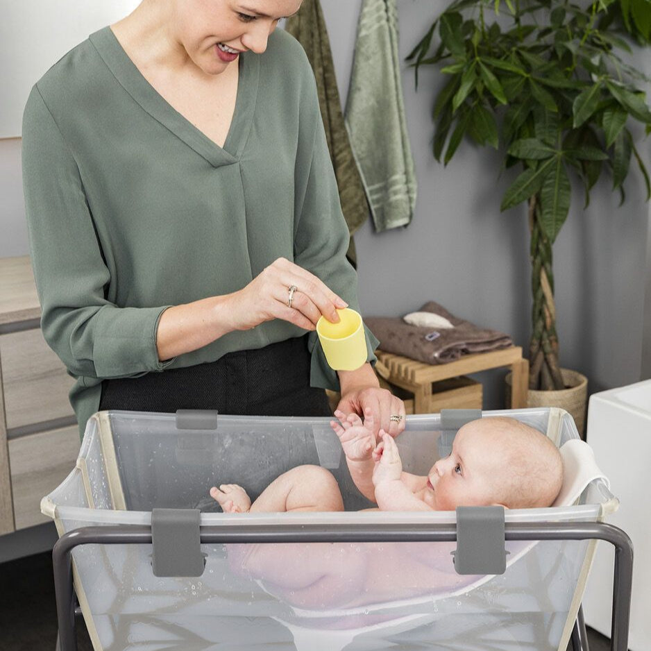 Stokke - Flexi Bath® Bundle Tub with Newborn Support (White Grey, Gift Box)