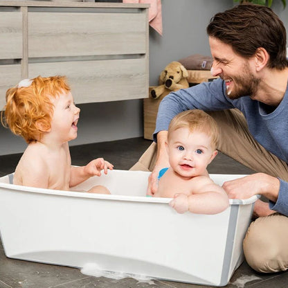Stokke - Flexi Bath® Bundle Tub with Newborn Support XL (Transparent Blue, Gift Box)